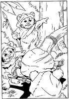 A coloring page of star wars